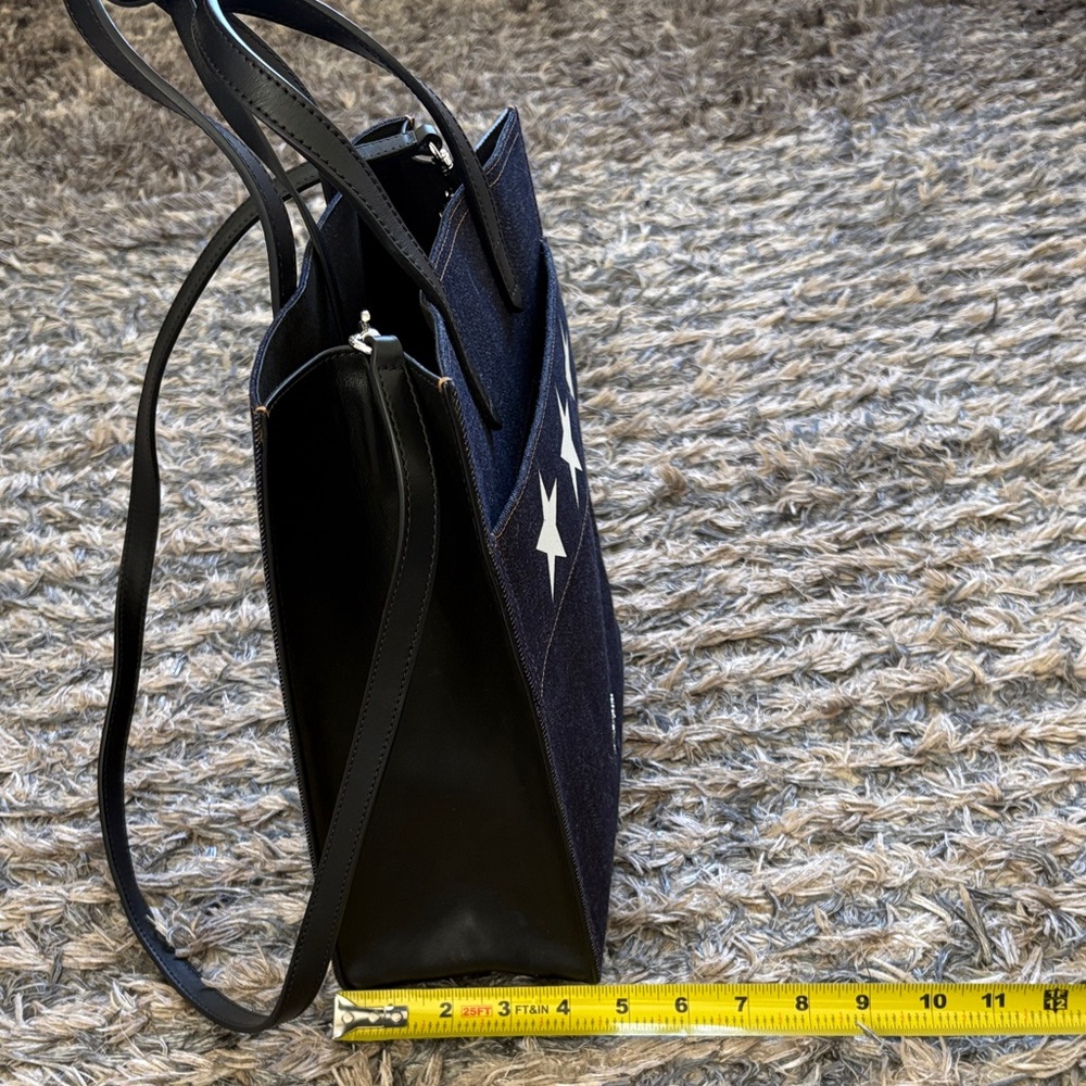 Givenchy Star Denim Leather Tote, Leather Handles, Removable Strap + Zip Pouch - Picture 8 of 15